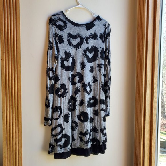 Kensie Gray/Black V-Neck Mini-Dress Size Medium - Picture 11 of 16